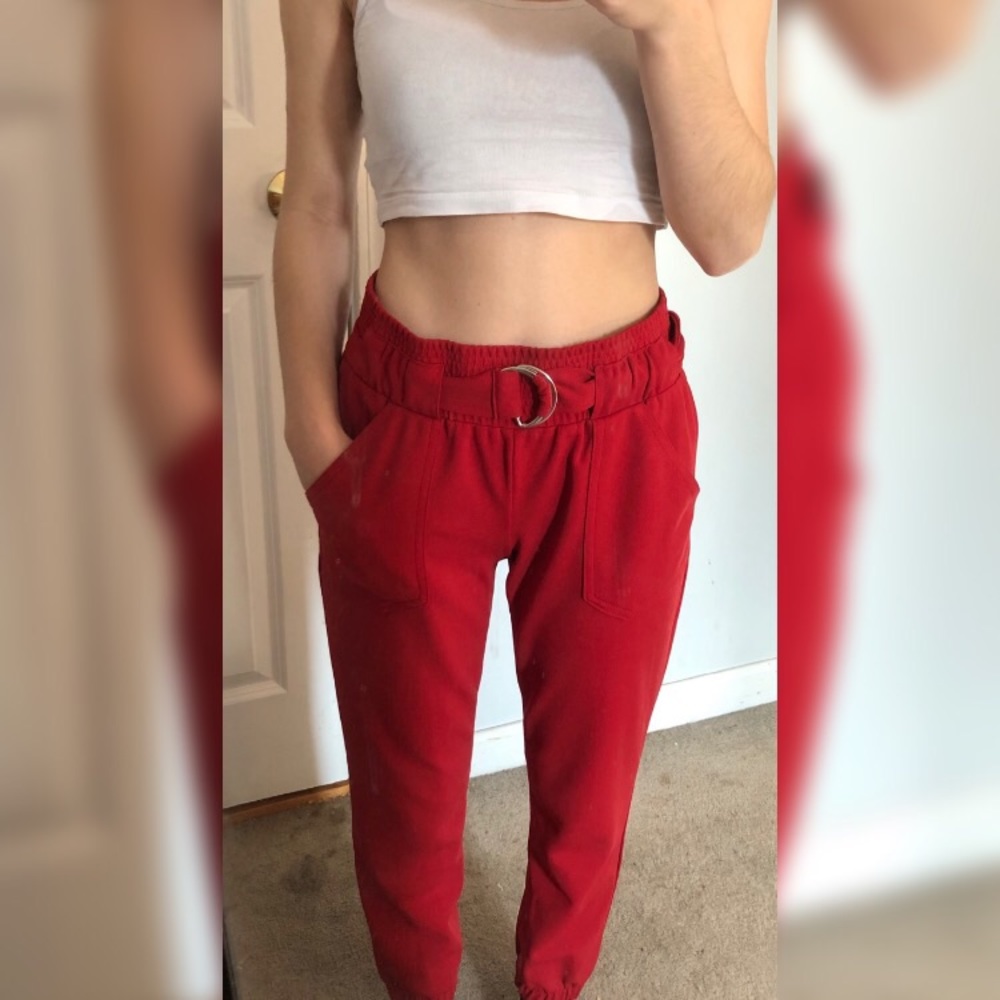 Red trousers